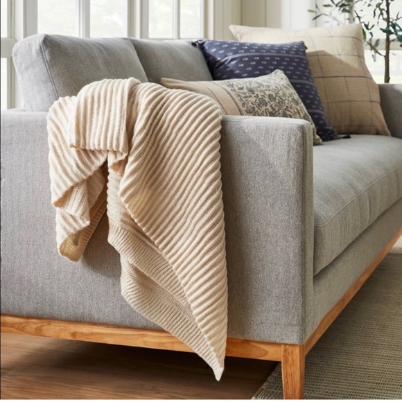 Studio McGee w Threshold cream rib knit blanket NWT - Picture 2 of 6